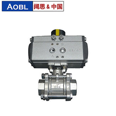 氣動絲扣球閥，不銹鋼絲扣球閥，AOBL三片式絲扣球閥-上海闊思電子有限公司官網